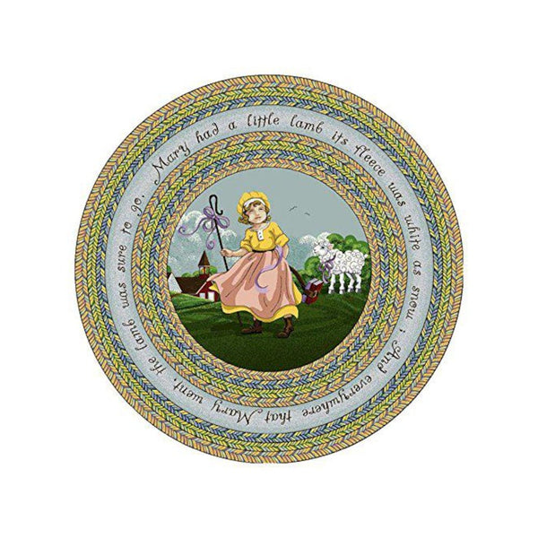 Kid Essentials Mary's Lamb 5'4" Round Area Rug in Color Multi