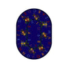 Kid Essentials Monkey Business 7'7" Round Area Rug in Color Blue