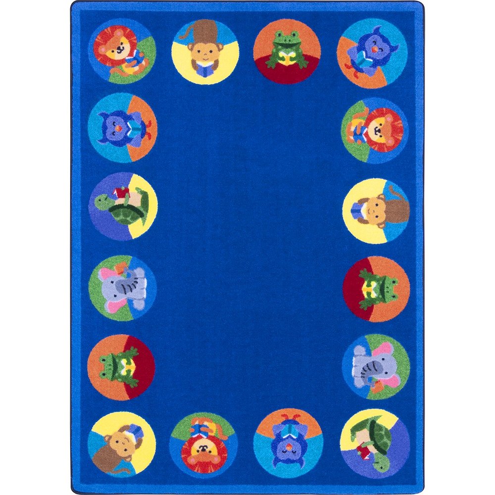 Kid Essentials Animal Readers 5'4" x 7'8" Area Rug in Color Multi