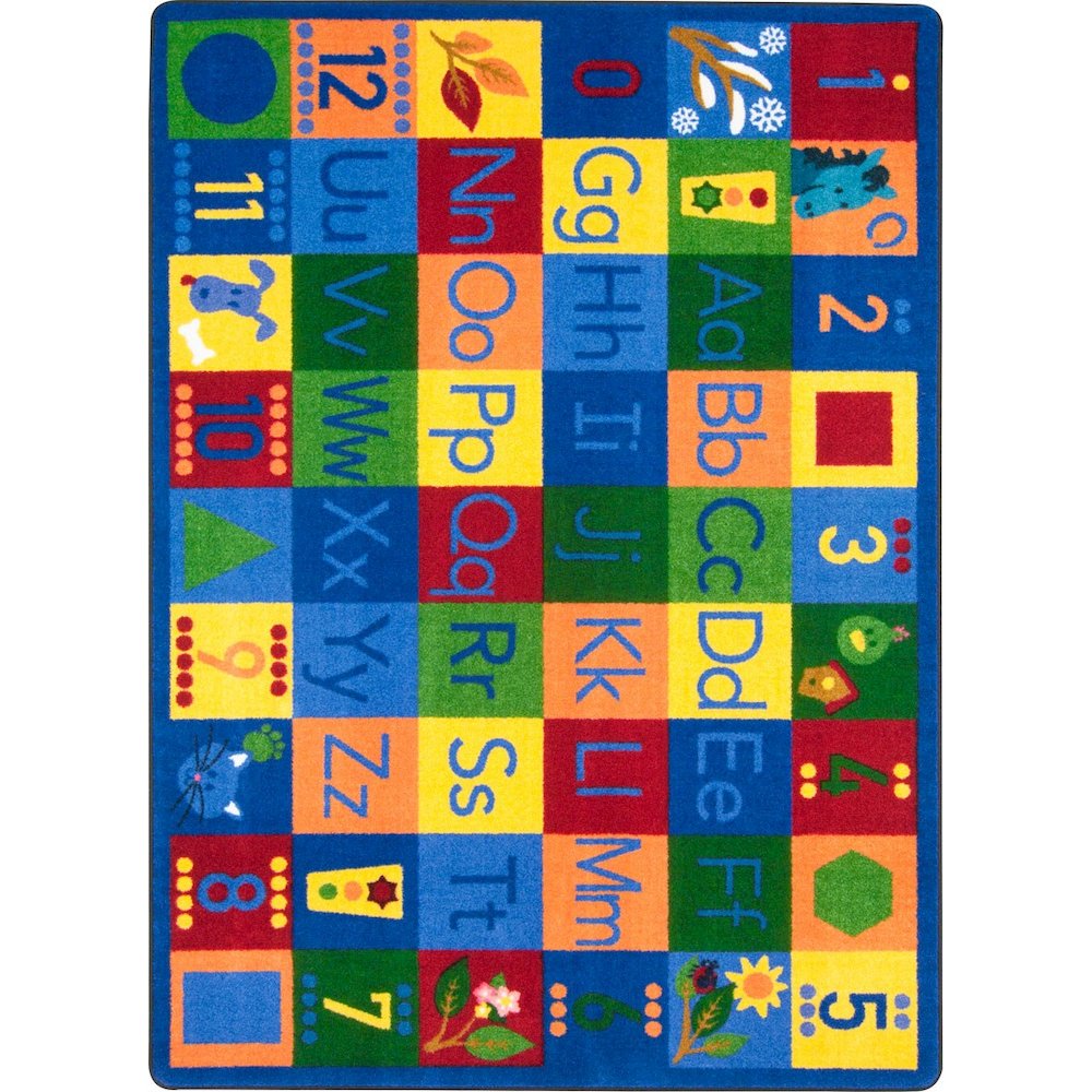 Kid Essentials Around the Block II 5'4" x 7'8" Area Rug in Color Multi
