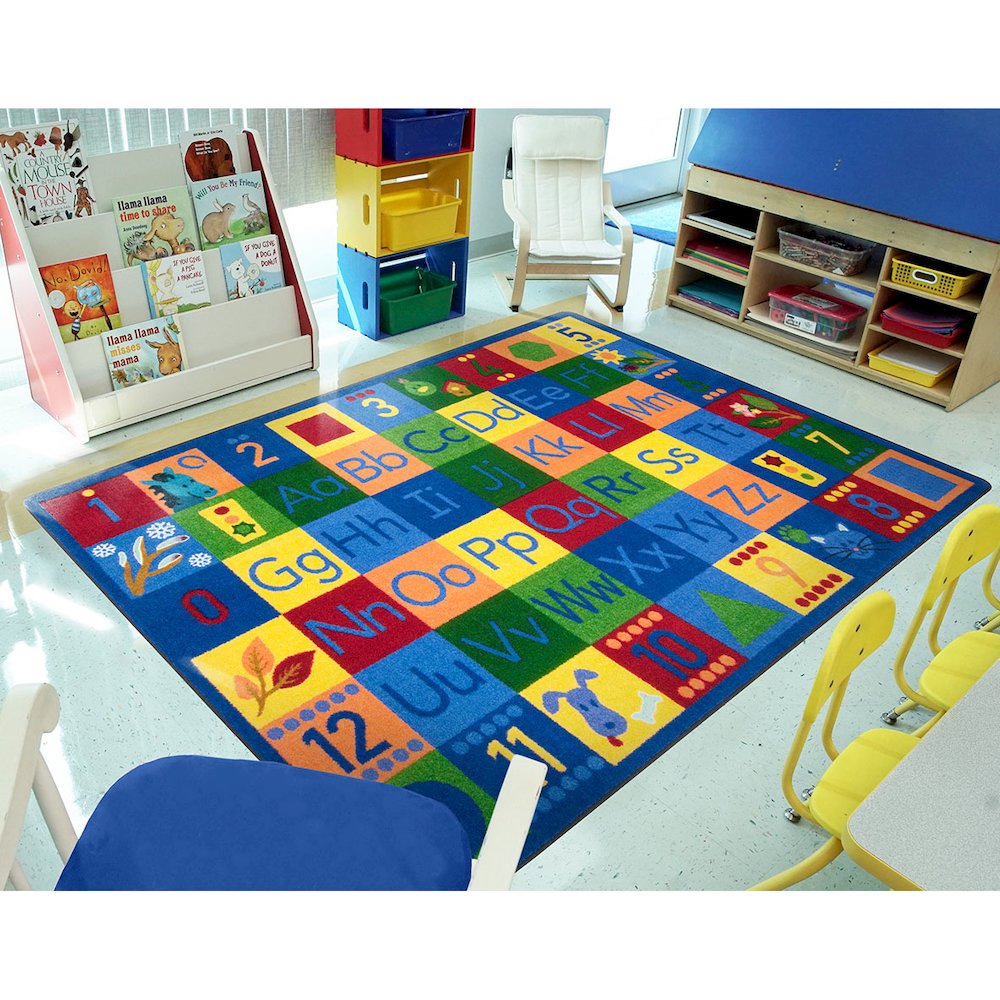 Kid Essentials Around the Block II 5'4" x 7'8" Area Rug in Color Multi