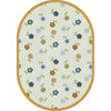 Kid Essentials Awesome Blossom 3'10" x 5'4" Oval Area Rug in Color Bold