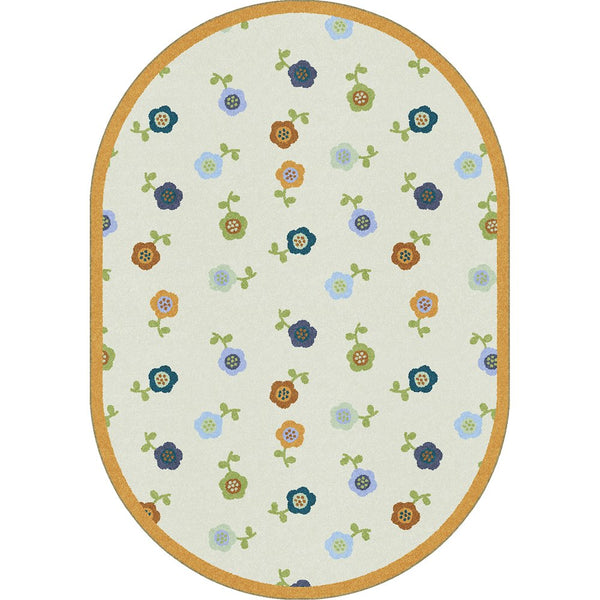 Kid Essentials Awesome Blossom 3'10" x 5'4" Oval Area Rug in Color Bold