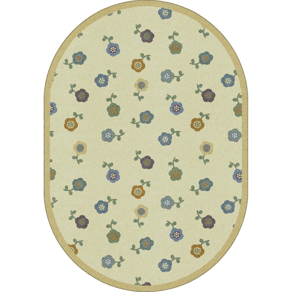 Kid Essentials Awesome Blossom 3'10" x 5'4" Oval Area Rug in Color Soft