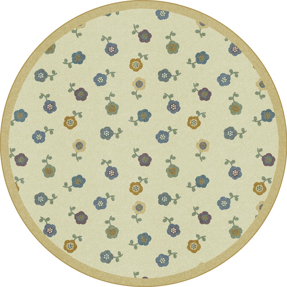 Kid Essentials Awesome Blossom 7'7" Round Area Rug in Color Soft
