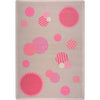 Playful Patterns Baby Dots 3'10" x 5'4" Area Rug in Color Pink