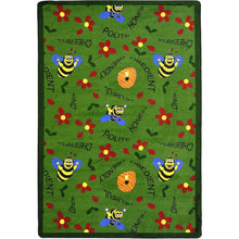 Kid Essentials Bee Attitudes 3'10" x 5'4" Area Rug in Color Green