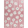 Claremont Kids Big Blooms 3'10" x 5'4" Area Rug in Color Blush
