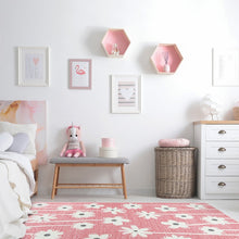 Claremont Kids Big Blooms 3'10" x 5'4" Area Rug in Color Blush