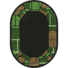 Kid Essentials BioStones 5'4" x 7'8" Oval Area Rug in Color Meadow