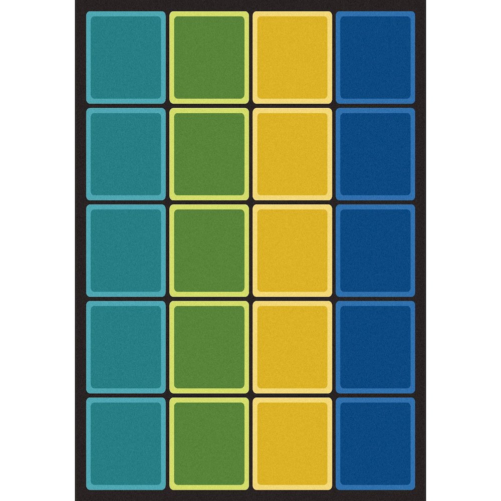 Kid Essentials Blocks Abound 5'4" x 7'8" Area Rug in Color Earthtone