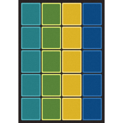 Kid Essentials Blocks Abound 5'4" x 7'8" Area Rug in Color Earthtone