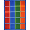 Kid Essentials Blocks Abound 5'4" x 7'8" Area Rug in Color Primary