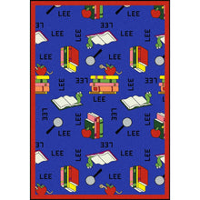 Kid Essentials Bookworm (Spanish) 3'10" x 5'4" Area Rug in Color Blue