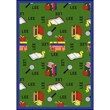 Kid Essentials Bookworm (Spanish) 3'10" x 5'4" Area Rug in Color Green