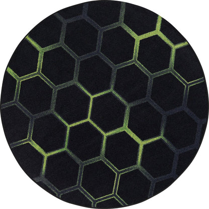 Kid Essentials Breakout 5'4" Round Area Rug in Color Emerald