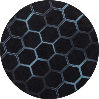 Kid Essentials Breakout 5'4" Round Area Rug in Color Teal