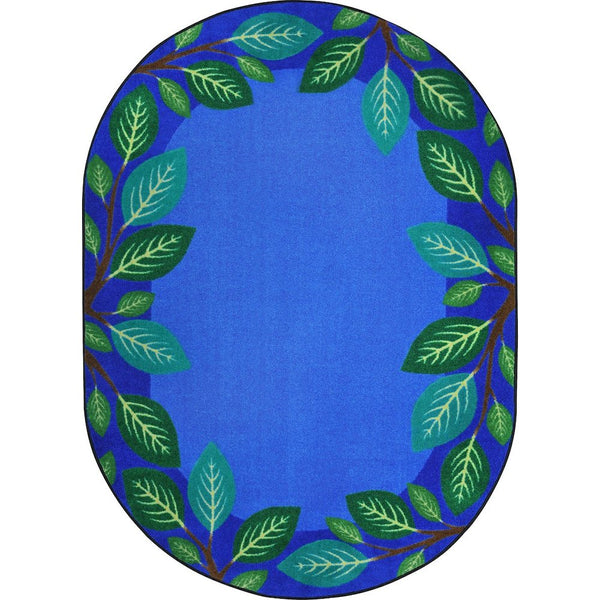 Kid Essentials Breezy Branches 5'4" x 7'8" Oval Area Rug in Color Multi
