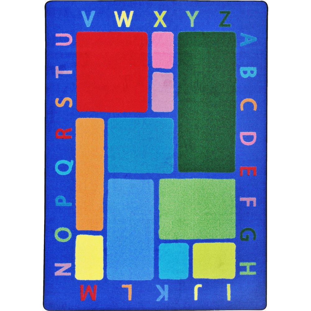 Kid Essentials Building Blocks 3'10" x 5'4" Area Rug in Color Multi