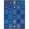 Kid Essentials Button Button 5'4" x 7'8" Area Rug in Color Multi