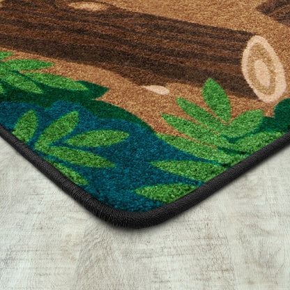 Kid Essentials Campfire Fun 5'4" x 7'8" Area Rug in Color Multi