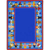 Kid Essentials Children of Many Cultures 5'4" x 7'8" Area Rug in Color Multi
