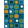 Kid Essentials Circle Back 5'4" x 7'8" Area Rug in Color Citrus