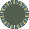 Kid Essentials Clean Green 7'7" Round Area Rug in Color Soft