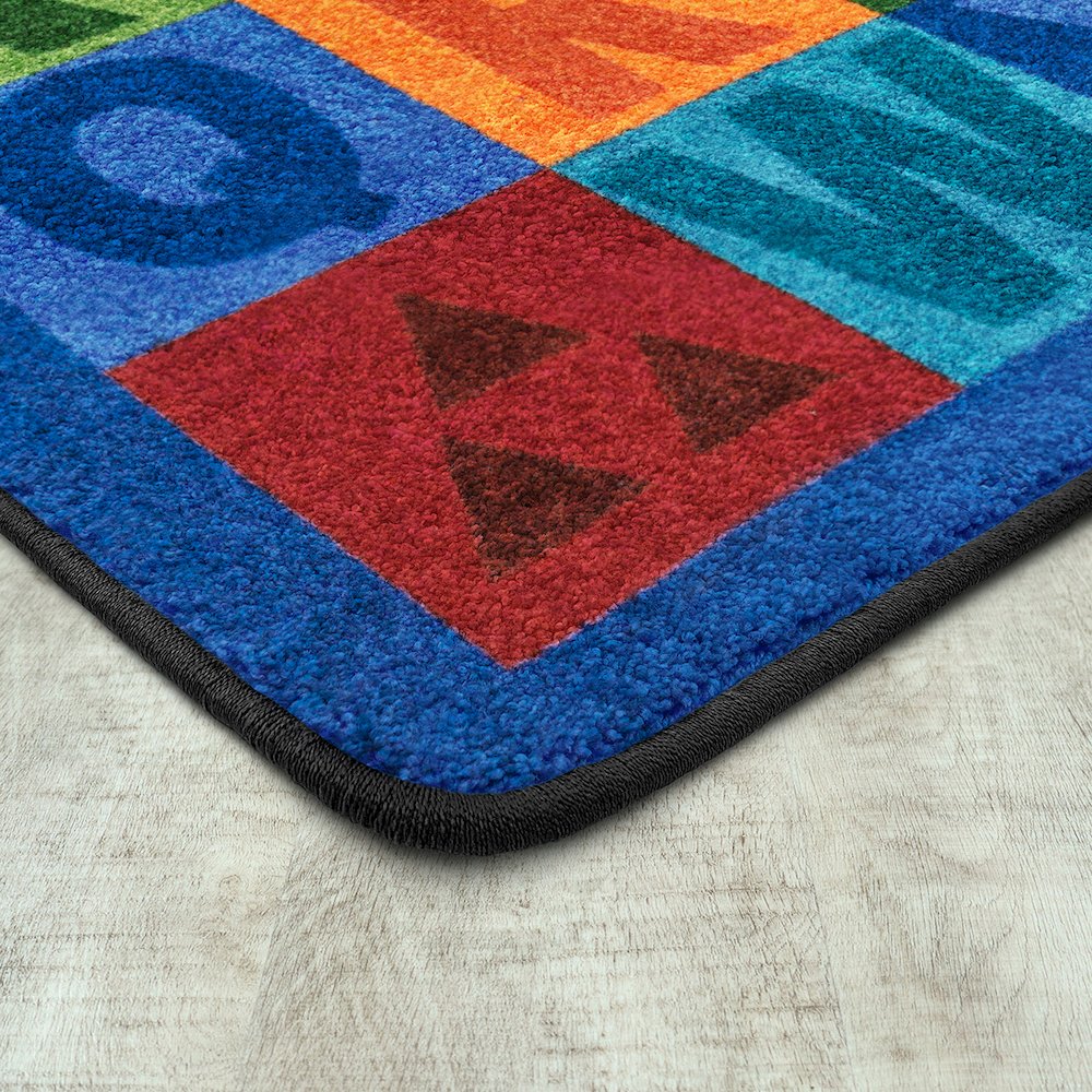 Kid Essentials Colorful Learning 5'4" x 7'8" Area Rug in Color Multi