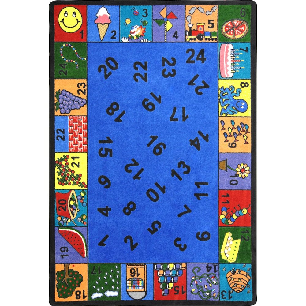 Kid Essentials Count On Me 5'4" x 7'8" Area Rug in Color Multi