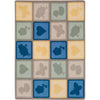 Kid Essentials Cuddly Creatures 5'4" x 7'8" Area Rug in Color Multi