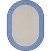 Kid Essentials Easy Going 7'8" x 10'9" Oval Area Rug in Color Light Blue