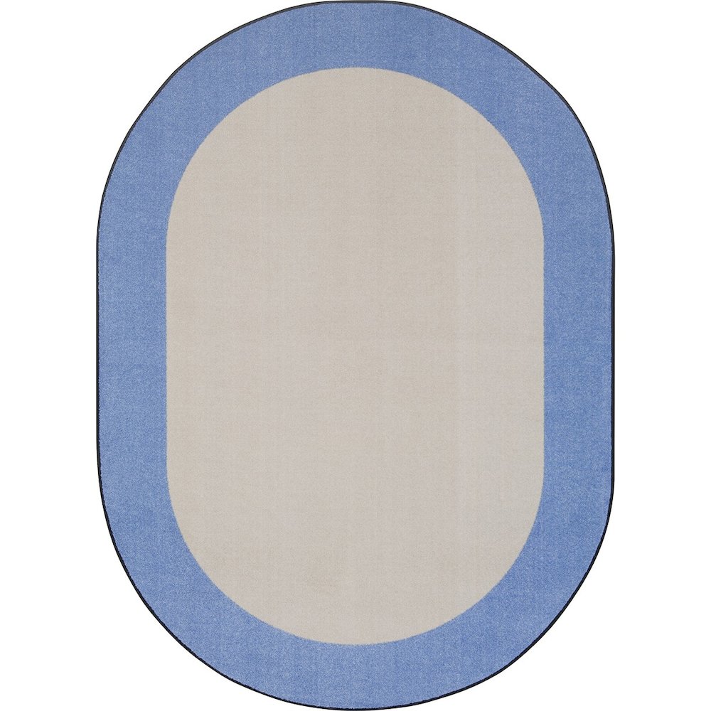 Kid Essentials Easy Going 5'4" x 7'8" Oval Area Rug in Color Light Blue
