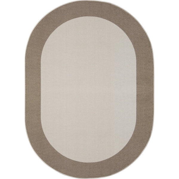 Kid Essentials Easy Going 5'4" x 7'8" Oval Area Rug in Color Neutral
