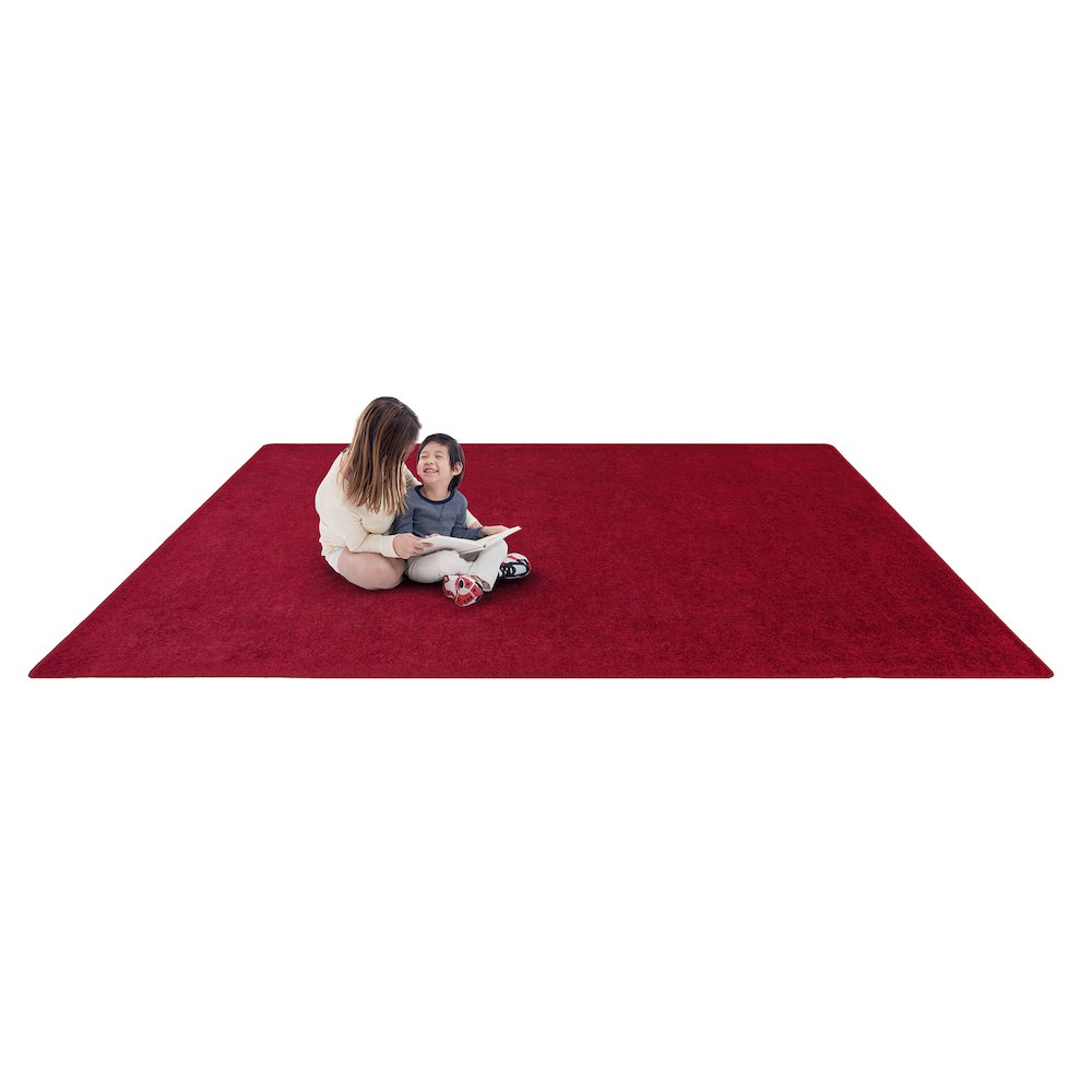 Kid Essentials Endurance 6' x 6' Area Rug in Color Burgundy