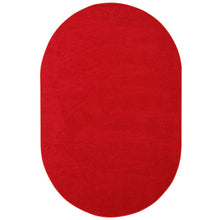 Kid Essentials Endurance 6' x 9' Oval Area Rug in Color Red