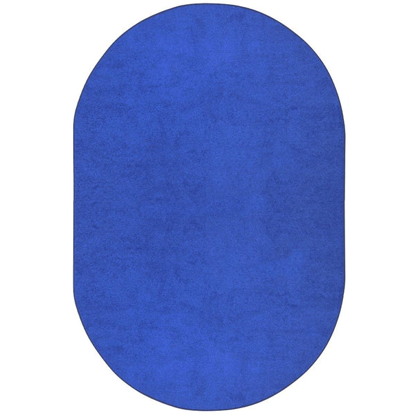 Kid Essentials Endurance 6' x 9' Oval Area Rug in Color Royal Blue