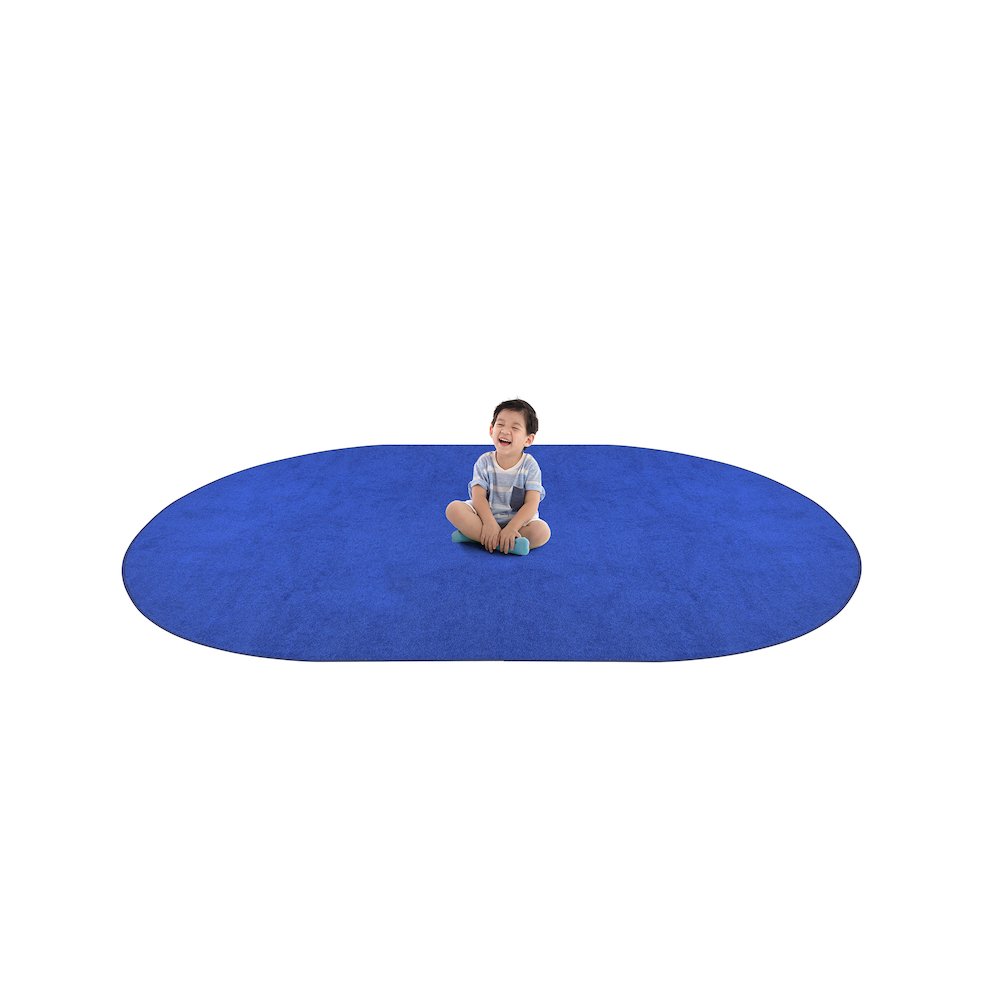 Kid Essentials Endurance 6' x 9' Oval Area Rug in Color Royal Blue