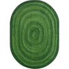 Kid Essentials Feeling Fun 5'4" x 7'8" Oval Area Rug in Color Green