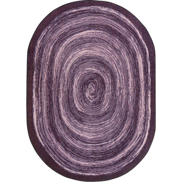 Kid Essentials Feeling Fun 5'4" x 7'8" Oval Area Rug in Color Purple