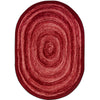 Kid Essentials Feeling Fun 5'4" x 7'8" Oval Area Rug in Color Red