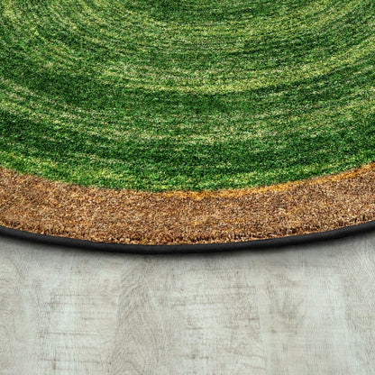 Kid Essentials Feeling Natural 7'7" Round Area Rug in Color Pine
