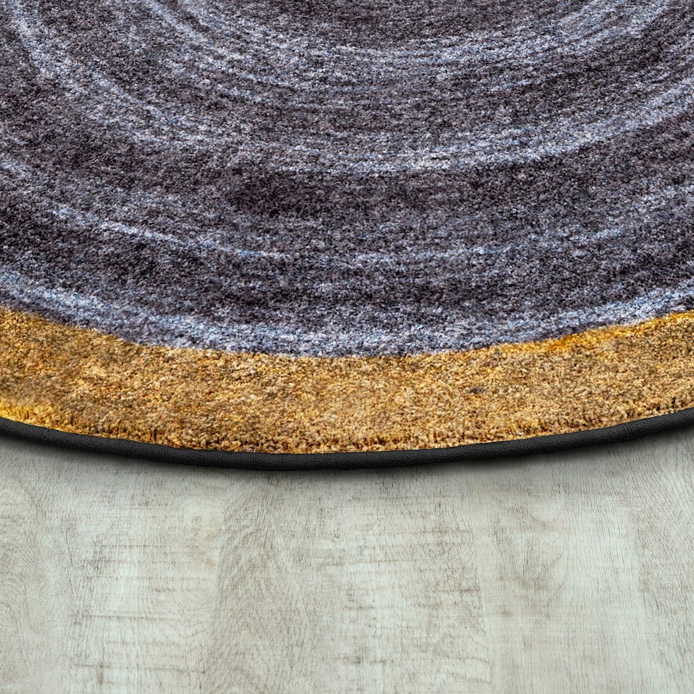 Kid Essentials Feeling Natural 7'7" Round Area Rug in Color Slate