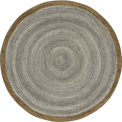 Kid Essentials Feeling Natural 7'7" Round Area Rug in Color Stone
