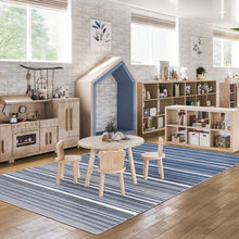 Kid Essentials Fine Line 3'10" x 5'4" Area Rug in Color Marine