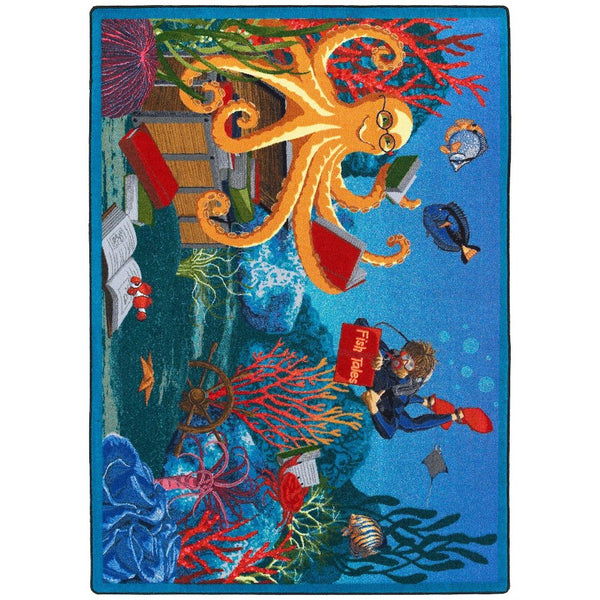 Kid Essentials Fish Tales 5'4" x 7'8" Area Rug in Color Multi