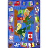 Kid Essentials Flags of Canada 5'4" x 7'8" Area Rug in Color Multi