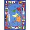 Kid Essentials Flags of the World 5'4" x 7'8" Area Rug in Color Multi