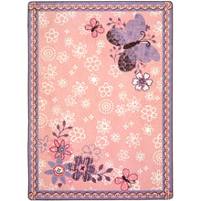 Kid Essentials Flower Fields 3'10" x 5'4" Area Rug in Color Multi