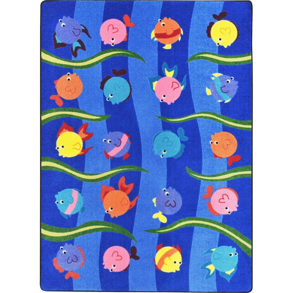 Kid Essentials Friendly Fish 5'4" x 7'8" Area Rug in Color Multi
